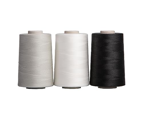 Superior Threads Omni Nähgarn, Polyester, 6000 m, Kegel, 3er-Pack (neutral) von Superior Threads