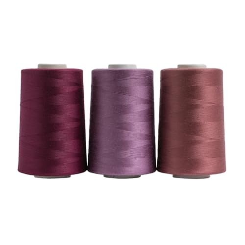 Superior Threads Omni Polyester-Nähgarn, Quiltgarn, 6000 m, Kegel, 3er-Pack (Vineyard Pink) von Superior Threads