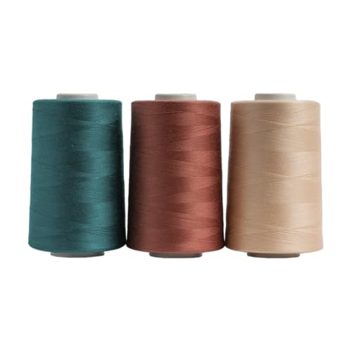 Superior Threads Omni Polyester-Nähgarn, Quiltgarn, 6000 m, Kegel, 3er-Pack (Vintage Farmhouse) von Superior Threads