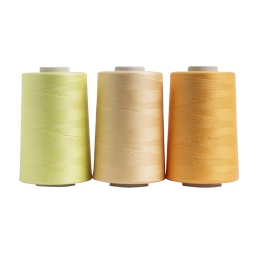 Superior Threads Omni Polyester-Nähgarn, Quiltgarn, 6000 m, Kegel, 3er-Pack (gemischtes Zitrusgelb) von Superior Threads