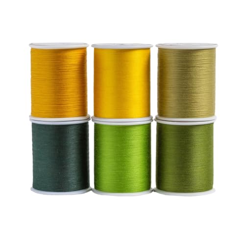 Superior Threads Sew Complete Polyester-Nähgarn, Quiltgarn, 300 m Spule, 6er-Pack (Rapsfelder) von Superior Threads