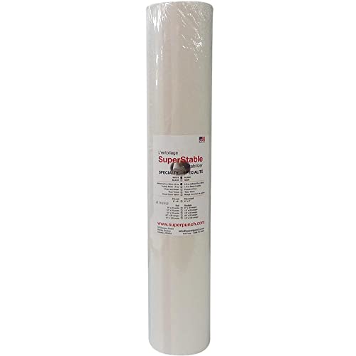 Selbstklebender Stabilisator zum Entfernen von Rissen, weiß, 56,7 g, 50,8 cm x 25 Yard Rolle. von Superpunch