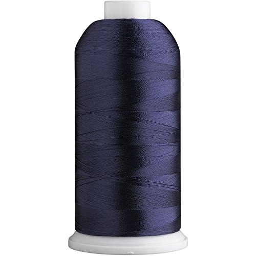 Super B Polyester-Stickgarn, 40 W, große Spule, 5000 m, Stickgarn für gewerbliche und häusliche Maschinen, 175 beliebte Farben, Maschinenstickgarn, 100% Polyester – Marineblau 416 von Superpunch