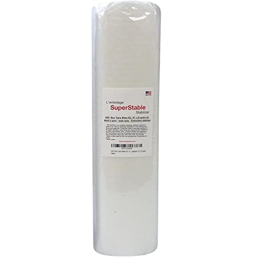 Superpunch Wash Away Stabilisator, SuperStable H2O EAU Gone White FSL 38,1 cm x 22 m Rolle – Maschinenstickerei-Stabilisator-Rückseite, Wash n Gone Wash Away für freistehende Spitze, hergestellt in Superpunch Wash Away Stabilisator, SuperStable H2O EAU Gone White FSL 38,1 cm x 22 m Rolle – Maschinenstickerei-Stabilisator-Rückseite, Wash n Gone Wash Away für freistehende Spitze, hergestellt in von Superpunch