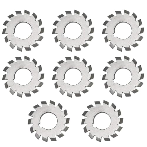 8 Stück gerader Zahnfräser, M0,5 x 16 mm, Frässcheibe, gerader Zahnradfräser, Hochgeschwindigkeitsstahl-Schneidwerkzeug, Fräsmaschine aus Hochgeschwindigkeitsstahl für Industriebedarf, Fräser 8 Stück gerader Zahnfräser, M0,5 x 16 mm, Frässcheibe, gerader Zahnradfräser, Hochgeschwindigkeitsstahl-Schneidwerkzeug, Fräsmaschine aus Hochgeschwindigkeitsstahl für Industriebedarf, Fräser von Supertool