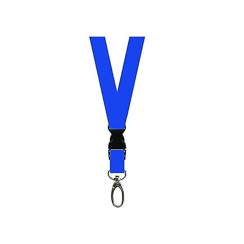 Superetool Umhängeband mit Metallclip, Sicherheitsschnalle, schwarz, lila, gelb, blau, rot, 155 mm, seidig, weich, schweißabsorbierend, 1 Stück, blau Superetool Umhängeband mit Metallclip, Sicherheitsschnalle, schwarz, lila, gelb, blau, rot, 155 mm, seidig, weich, schweißabsorbierend, 1 Stück, blau von Supertool
