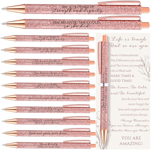 Supervitae Motivierende Kugelschreiber mit Blumen-Geschenkkarte, rotgoldener Glitzerstifte für Lehrer, Wertschätzung, Abschluss, Chef, Kollegen, 36 Stück Supervitae Motivierende Kugelschreiber mit Blumen-Geschenkkarte, rotgoldener Glitzerstifte für Lehrer, Wertschätzung, Abschluss, Chef, Kollegen, 36 Stück von Supervitae