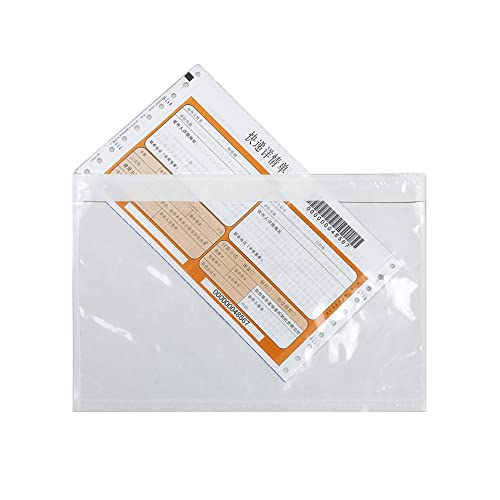 Supfive Dokumententaschen geschlossen, 100 Stück (transparent, DIN L, 225 x 122 mm) von Supfive