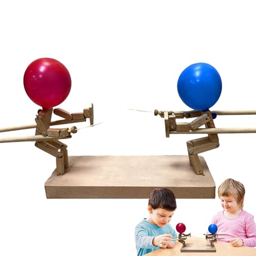 Handmade Wooden Fencing Puppets | Balloon Bamboo Man Battle,Fast-Paced Balloon Fight,Whack a Balloon Party Games,2024 Best Whack A Balloon Game,Battle Bots Arena von Suphyee