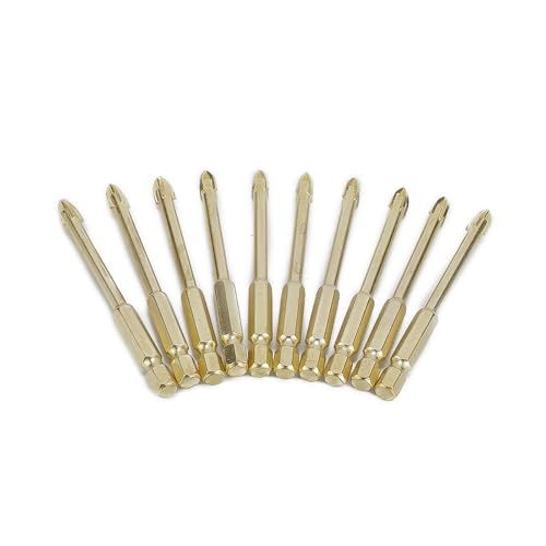 10 Stück 6 mm Kreuz Hexagon Fliesen Bits Marmor Glas Holz Kunststoff Bohrer Lochöffner Hard Bit Tool Kit Elektrowerkzeuge von Supkancl