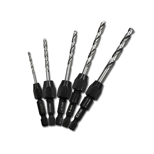 5 stücke Schnellwechselschaft Spiralbohrer Sechskantgriff 2/3,2/4/5/6 MM Metall Edelstahl Offenes Loch Spiralbohrer von Supkancl