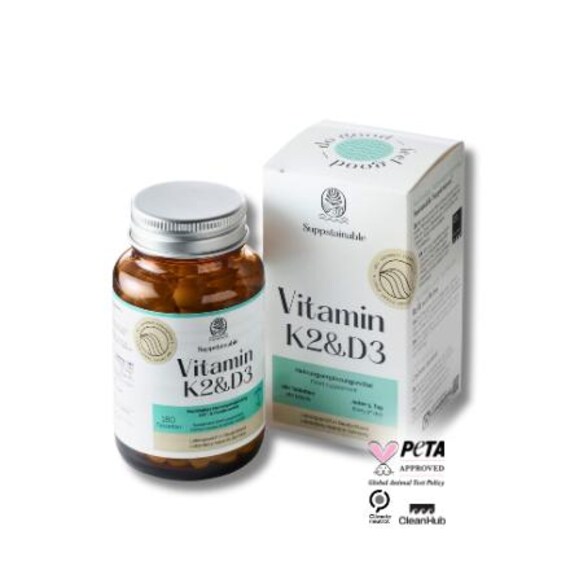 K2 & D3 Tabletten von Suppstainable