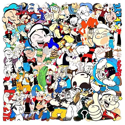 Popeye The Sailor Man Vinyl-Aufkleber, 50 Stück, gestanzt, geeignet für Laptops, Handys, Hüllen, Wände, Gepäck, Bücher, Wasserflaschen Popeye The Sailor Man Vinyl-Aufkleber, 50 Stück, gestanzt, geeignet für Laptops, Handys, Hüllen, Wände, Gepäck, Bücher, Wasserflaschen von Supreme Skinz