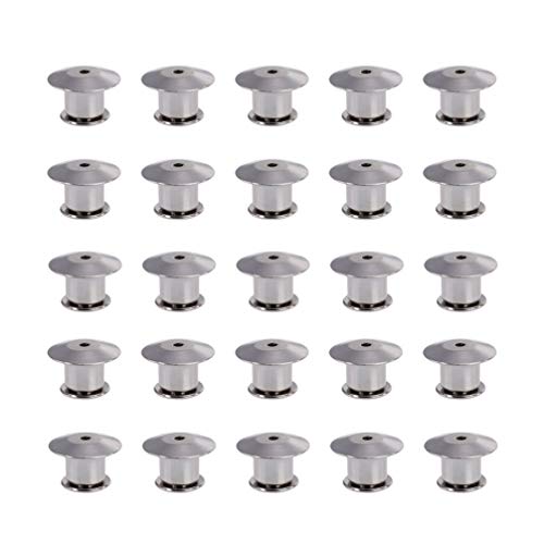 25pcs Metal Pin Backs Locking Pin Keepers Locking Clasp Jewelry Making Findings (Silver) von Supvox