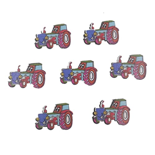 50stücke Holzknöpfe Traktor-design Mit Löchern Umweltfreundliche Diy Knöpfe Für Nähen Basteln Und Scrapbooking Einzigartige Dekoration Für Individuelle Projekte von Supvox