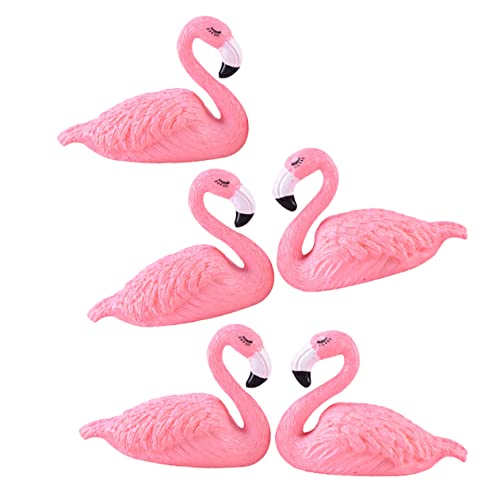 Supvox Flamingo-Geburtstag 5 Stück Harz Mini-Flamingo-Ornamente Für Kuchen Tisch Und Zuhause von Supvox