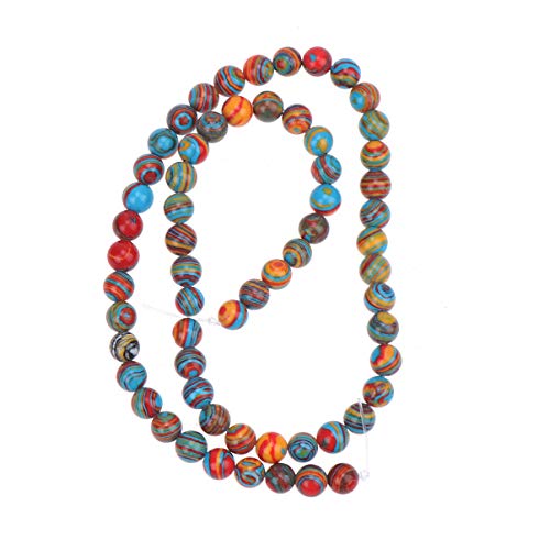 62 stücke edelstein lose perlen Bunte naturstein perlen runde malachit Stein Spacer Stein mithelfer für DIY Handwerk Machen 6mm 62 stücke edelstein lose perlen Bunte naturstein perlen runde malachit Stein Spacer Stein mithelfer für DIY Handwerk Machen 6mm von Supvox