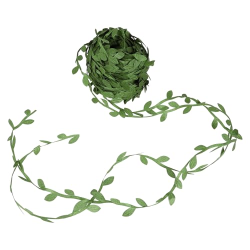 Künstliche Weinreben Band, 20Yard Künstliche Blätter aus Stoff für botanische Deko Efeu künstlich Rolls für Garten, Hochzeit & Heimwerker (1800 cm) von Supvox