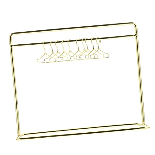 SUPVOX 1 Satz Kleidung Bügel für Puppen Teiliges Puppenhaus Zubehör mit Kleinen Kleiderbügeln und Stabilen Goldenen Kleiderständer zur Praktischen Aufbewahrung und Präsentation von SUPVOX 1 Satz Kleidung Bügel für Puppen Teiliges Puppenhaus Zubehör mit Kleinen Kleiderbügeln und Stabilen Goldenen Kleiderständer zur Praktischen Aufbewahrung und Präsentation von von Supvox