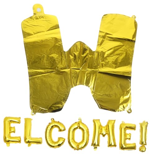 SUPVOX 1 Satz Willkommen Ballon Luftballons Goldballons Brief dekoration Partyballons Willkommensballons Willkommens-Schulballons Kindergarten-Ballons-Ornamente Aluminiumfolie Golden SUPVOX 1 Satz Willkommen Ballon Luftballons Goldballons Brief dekoration Partyballons Willkommensballons Willkommens-Schulballons Kindergarten-Ballons-Ornamente Aluminiumfolie Golden von Supvox