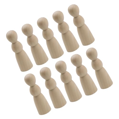 SUPVOX 10 Stück Blanko Holzfiguren Unbemalte Holzpuppen für DIY Bemalung Glatte Oberfläche Vielseitig für Basteln Dekoration Geschenkideen SUPVOX 10 Stück Blanko Holzfiguren Unbemalte Holzpuppen für DIY Bemalung Glatte Oberfläche Vielseitig für Basteln Dekoration Geschenkideen von Supvox