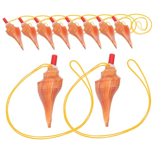 Supvox 10stücke Conch Horn Pfeife Mit Lanyard Tragbare Meeres-souvenir Pfeife Für Partys Reisen Und Dekoration Musikinstrument Für Erwachsene von Supvox