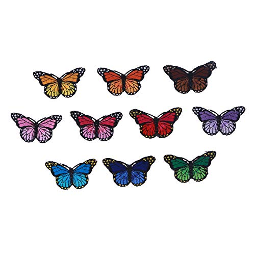 SUPVOX 10 stücke Stickerei Applique Patches Tiere Butterfly Patches für Kunst Handwerk DIY Jeans jacken Kleidung von Supvox