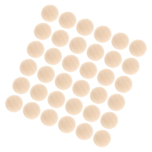 SUPVOX 100 Stück Halbe Holzperlen aus Lotus Holz Unvollendete Holzhalbkugeln für Diy Bastelprojekte Glatte Oberfläche Vielseitig Einsetzbar für Schmuck und Dekoration von Supvox