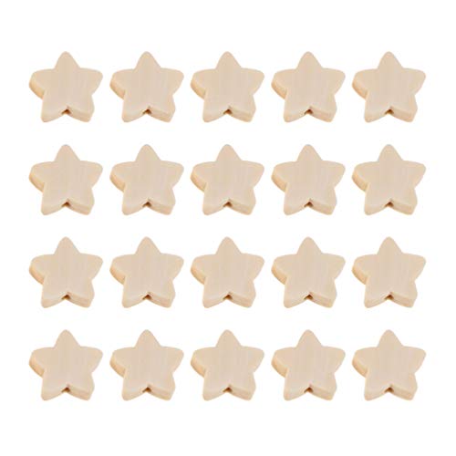 SUPVOX 100 Stücke Holzperlen Stern Ball Holz Lose Perlen Unvollendete Spacer Perlen für Diy Schmuck Handwerk Machen SUPVOX 100 Stücke Holzperlen Stern Ball Holz Lose Perlen Unvollendete Spacer Perlen für Diy Schmuck Handwerk Machen von Supvox