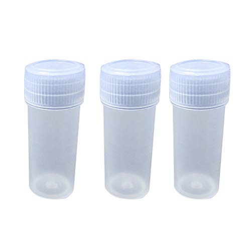 SUPVOX 100 Stücke Kunststoff Röhrchen mit Deckel Durchsichtige Reagenzglas Vorratsbehälter 5 ml von Supvox