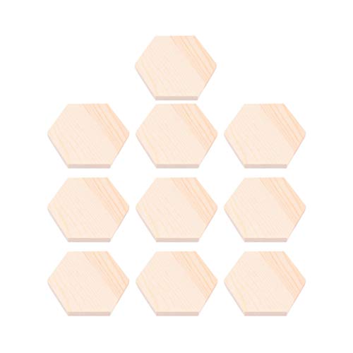 SUPVOX 10Pcs Holz Sechseck Formen Unvollendete Holzausschnitt Formen Scheiben Leere Holzverzierungen für Handwerk Malerei Scrapbooking Größe 3 SUPVOX 10Pcs Holz Sechseck Formen Unvollendete Holzausschnitt Formen Scheiben Leere Holzverzierungen für Handwerk Malerei Scrapbooking Größe 3 von Supvox