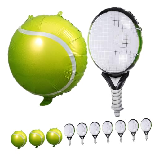 SUPVOX 12 Stück Teiliges Tennis Party mit Großen Aufblasbaren Grün Weißen Tennisschläger und Tennisball Folienballons Leichte Langlebige Dekoration für Kindergeburtstag Sportmotto SUPVOX 12 Stück Teiliges Tennis Party mit Großen Aufblasbaren Grün Weißen Tennisschläger und Tennisball Folienballons Leichte Langlebige Dekoration für Kindergeburtstag Sportmotto von Supvox