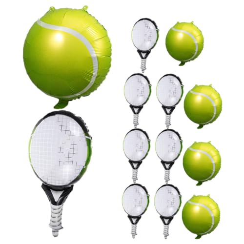 SUPVOX 12 Stück Teiliges Tennisball und Tennisschläger Luftballon Grün Leichte Folie Strapazierfähig mit Aufhängelöchern für Tennis Motto Partys Geburtstagsfeiern und Sport Events SUPVOX 12 Stück Teiliges Tennisball und Tennisschläger Luftballon Grün Leichte Folie Strapazierfähig mit Aufhängelöchern für Tennis Motto Partys Geburtstagsfeiern und Sport Events von Supvox