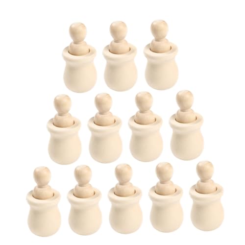 SUPVOX 12 Stück Teiliges Unbemalte Holzpuppen zum Bemalen Stabile Kleine Holzfiguren für DIY Basteln Naturfarbene Holzfiguren für Puppenhäuser und Kreative Malprojekte SUPVOX 12 Stück Teiliges Unbemalte Holzpuppen zum Bemalen Stabile Kleine Holzfiguren für DIY Basteln Naturfarbene Holzfiguren für Puppenhäuser und Kreative Malprojekte von Supvox