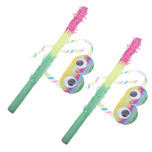 SUPVOX 2 Sätze Pinata mit Bunten Augenmasken und Robusten Stöcken Leicht zu Halten für Geburtstagsfeiern Karneval und Partyspiele Geeignet für Jungen und Mädchen von Supvox
