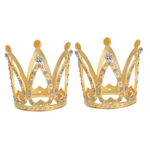 SUPVOX 2 Stück Mini Kronen Cake Topper Kleine Goldene Krönchen mit Strass Wiederverwendbare Tortendeko für Geburtstag Babyparty und Prinzessinnen Party Leichte Deko für Mädchen SUPVOX 2 Stück Mini Kronen Cake Topper Kleine Goldene Krönchen mit Strass Wiederverwendbare Tortendeko für Geburtstag Babyparty und Prinzessinnen Party Leichte Deko für Mädchen von Supvox