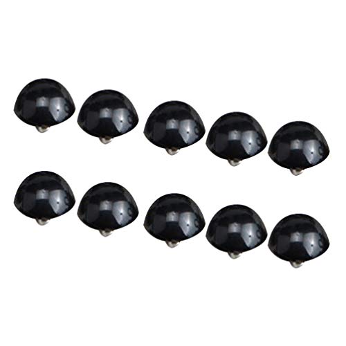 SUPVOX 200 stücke Pilz Taste Nähknöpfe halbkugel knöpfe Gewölbte Nähen Tieraugen Puppe DIY Handwerk 10.0 MM (Schwarz) von Supvox