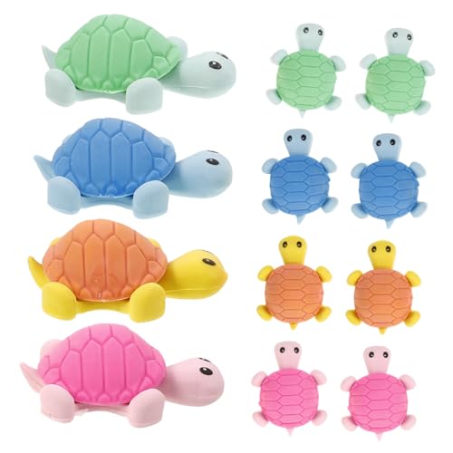 SUPVOX 24 Stück Teiliges Lustige Schildkröten Radiergummis Bunte Radierer Cartoon Radierer für Schule Büro Zeichnen Tragbar und Langlebig Zufällige Farbe Zufällige Farbe von Supvox