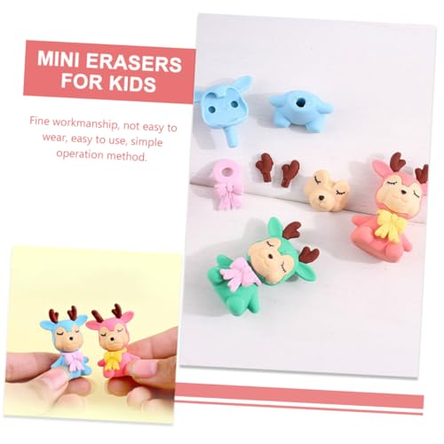 SUPVOX 24 Stück Teiliges Multifunktionale Mini Radiergummis für Schüler Abnehmbare Cartoon schulradierer Sichere Gummimaterialien Vielseitig für Klassenzimmer Büro und Zufällige Farbe von Supvox