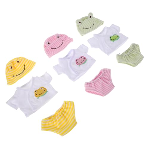 SUPVOX 3 Sets Puppenkleidung: Mini-Hemd, Hose Und Hut-Outfit Für Puppen – Mini-Kleidung, Hose Und Hut Zum Selbermachen Und Kreativen Spielen von Supvox