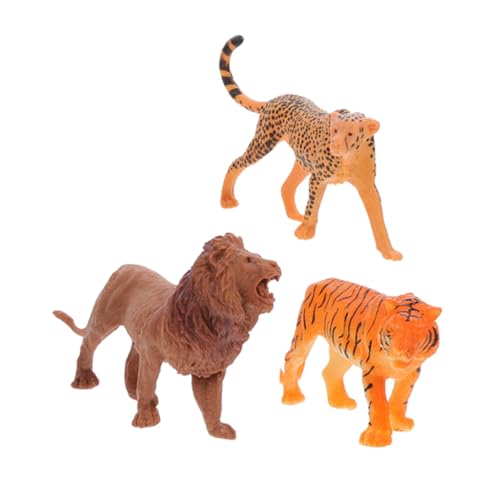 Supvox 3 Stück Teiliges Dschungel Tierfiguren Realistische Kuchen Deko Tiger Leopard für Geburtstag Party Tischdekoration von Supvox