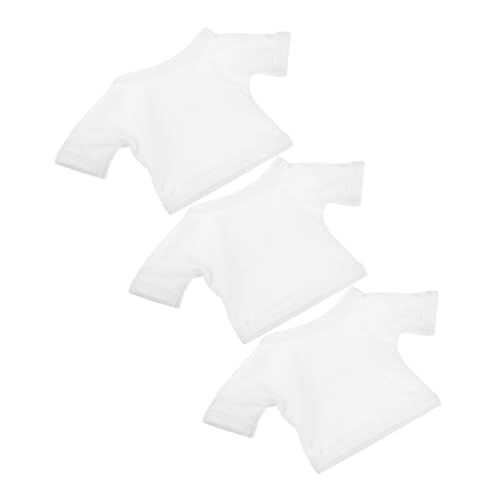 SUPVOX 3 Stück Teiliges Puppenkleidungs Weiß Kurzarm T Shirts aus Baumwoll Stretch für Kleine Bärenpuppen Austauschbare Puppen T Shirt Kleidung Einfaches Anziehen Puppenbekleidung SUPVOX 3 Stück Teiliges Puppenkleidungs Weiß Kurzarm T Shirts aus Baumwoll Stretch für Kleine Bärenpuppen Austauschbare Puppen T Shirt Kleidung Einfaches Anziehen Puppenbekleidung von Supvox