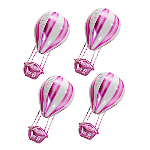 SUPVOX 4 Stück Teiliges Aluminium Folienballons Rosa Heißluftballon Dekoration für Geburtstagsfeiern und Festliche Partys Langlebig und Detailreich Gestaltet Geburtstagsdeko SUPVOX 4 Stück Teiliges Aluminium Folienballons Rosa Heißluftballon Dekoration für Geburtstagsfeiern und Festliche Partys Langlebig und Detailreich Gestaltet Geburtstagsdeko von Supvox