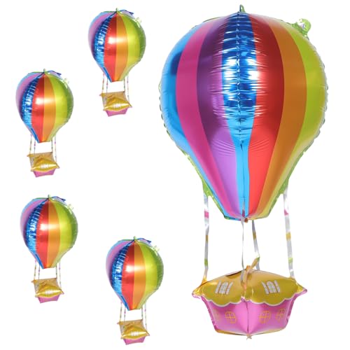 SUPVOX 5 Stück Teiliges Aluminium Folien Heißluftballons Farbverlaufene Partydekoration für Geburtstag Hochzeit Kinderfeier Vielseitig Einsetzbar Langlebig Festlich SUPVOX 5 Stück Teiliges Aluminium Folien Heißluftballons Farbverlaufene Partydekoration für Geburtstag Hochzeit Kinderfeier Vielseitig Einsetzbar Langlebig Festlich von Supvox