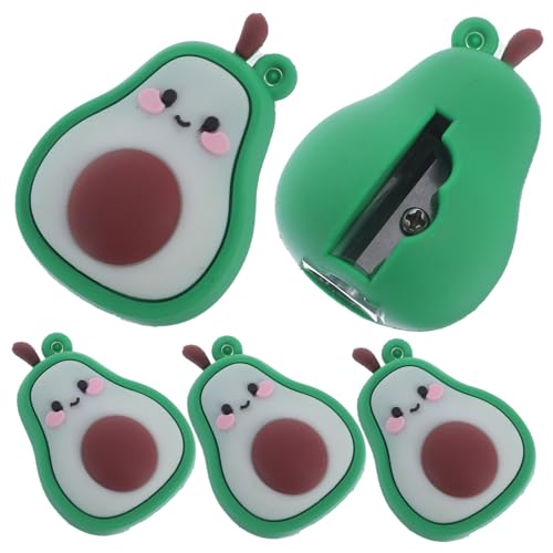 SUPVOX 5 Stück Teiliges Avocado Anspitzer mit Einloch Niedliches Cartoon Design Kompakt und Leicht Robustes Material für Schule und Schreibtischdekoration SUPVOX 5 Stück Teiliges Avocado Anspitzer mit Einloch Niedliches Cartoon Design Kompakt und Leicht Robustes Material für Schule und Schreibtischdekoration von Supvox