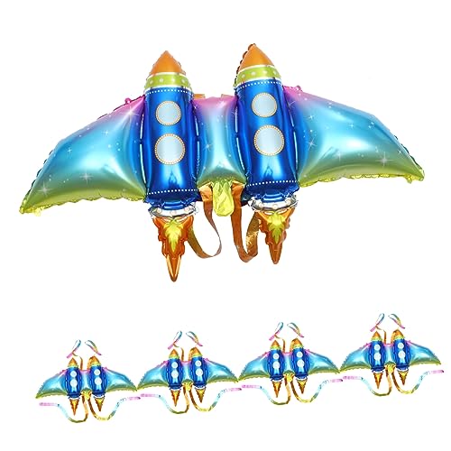 SUPVOX 5 Stück Teiliges Rocket Wing Folienballon Groß Dekorative Raketenflügel Luftballons mit Trageband Cosplay Partydeko für Kindergeburtstag Cosplay und Themenfeiern SUPVOX 5 Stück Teiliges Rocket Wing Folienballon Groß Dekorative Raketenflügel Luftballons mit Trageband Cosplay Partydeko für Kindergeburtstag Cosplay und Themenfeiern von Supvox