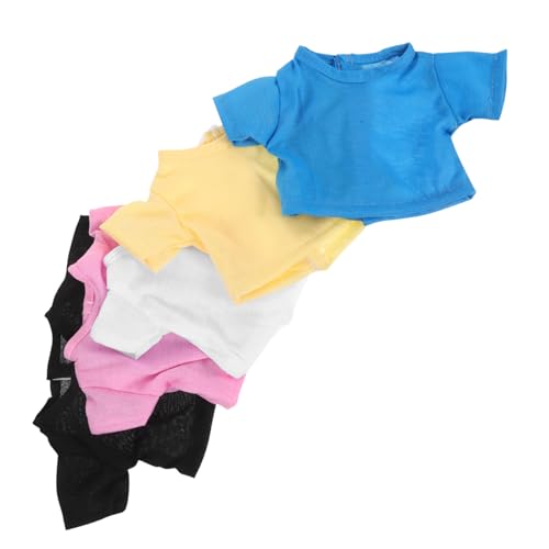 SUPVOX 5 Stück Teiliges T-Shirts für Plüschtiere Einfarbig Kurzärmelig Weiches Baumwollmaterial Modischer Look Passend für Puppen Bequeme Kleidung für Kuscheltiersammlung SUPVOX 5 Stück Teiliges T-Shirts für Plüschtiere Einfarbig Kurzärmelig Weiches Baumwollmaterial Modischer Look Passend für Puppen Bequeme Kleidung für Kuscheltiersammlung von Supvox