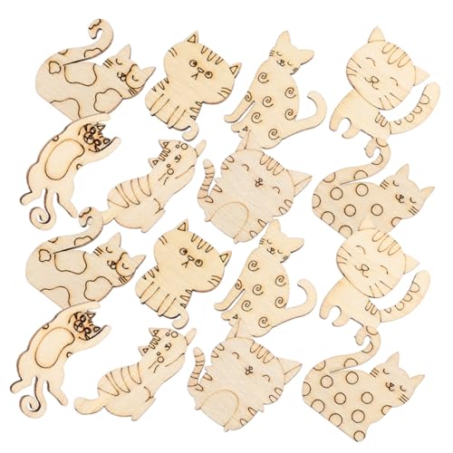SUPVOX 50 Stück Teiliges DIY Katzenholzscheiben Unbehandelte Holzkatzen zum Bemalen Glatte Oberfläche Langlebig und Sicher für Bastelprojekte Kinderhandwerk und Kreative Dekorationen SUPVOX 50 Stück Teiliges DIY Katzenholzscheiben Unbehandelte Holzkatzen zum Bemalen Glatte Oberfläche Langlebig und Sicher für Bastelprojekte Kinderhandwerk und Kreative Dekorationen von Supvox