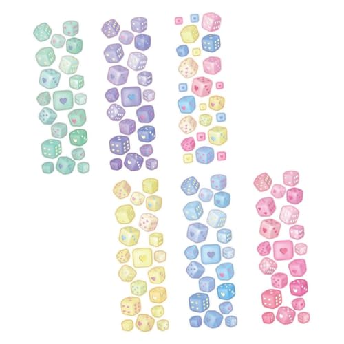 SUPVOX 6 Blätter Teiliges Bunte Scrapbooking Sticker Farbenfrohe Langlebige Dekorationsaufkleber für DIY Alben Vielseitige Bastelsticker mit Romantischem Design Geeignet von Supvox