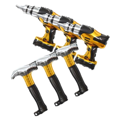 SUPVOX 6 Stück Aluminiumfolie Reparaturwerkzeug Ballons Jungen Baustellen Partydeko Geburtstagsballons mit Hammer und Bohrer Design SUPVOX 6 Stück Aluminiumfolie Reparaturwerkzeug Ballons Jungen Baustellen Partydeko Geburtstagsballons mit Hammer und Bohrer Design von Supvox